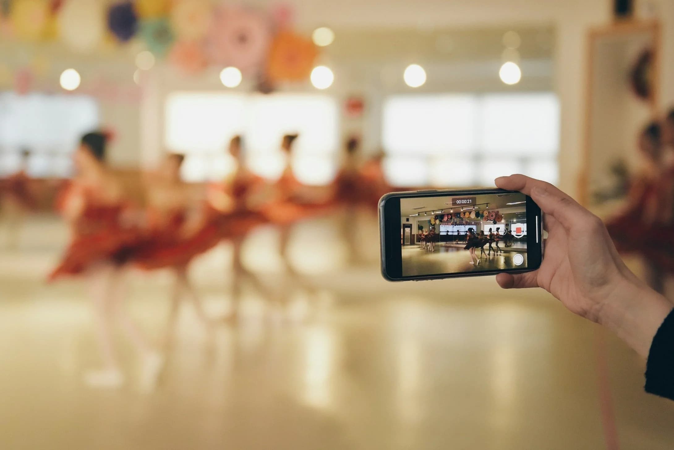 Recording a ballet class on a phone